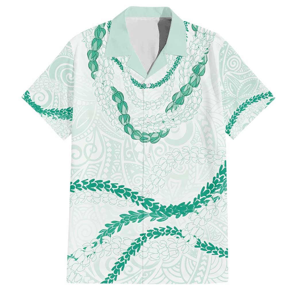 Aloha Lei Mikioi Hawaiian Shirt Sage Green Polynesian Tribal Tatau Pattern