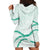 Aloha Lei Mikioi Hoodie Dress Sage Green Polynesian Tribal Tatau Pattern