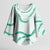 Aloha Lei Mikioi Kimono Sleeve Blouse Sage Green Polynesian Tribal Tatau Pattern - Polynesian Pride