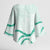 Aloha Lei Mikioi Kimono Sleeve Blouse Sage Green Polynesian Tribal Tatau Pattern - Polynesian Pride