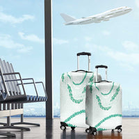 Aloha Lei Mikioi Luggage Cover Sage Green Polynesian Tribal Tatau Pattern