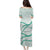 Aloha Lei Mikioi Puletasi Sage Green Polynesian Tribal Tatau Pattern