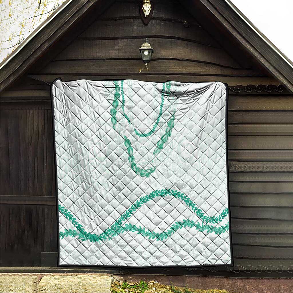 Aloha Lei Mikioi Quilt Sage Green Polynesian Tribal Tatau Pattern