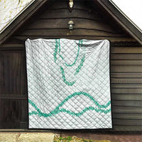 Aloha Lei Mikioi Quilt Sage Green Polynesian Tribal Tatau Pattern