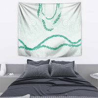 Aloha Lei Mikioi Tapestry Sage Green Polynesian Tribal Tatau Pattern