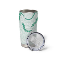 Aloha Lei Mikioi Tumbler Cup Sage Green Polynesian Tribal Tatau Pattern LT9 - Polynesian Pride