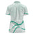Aloha Lei Mikioi Women Polo Shirt Sage Green Polynesian Tribal Tatau Pattern