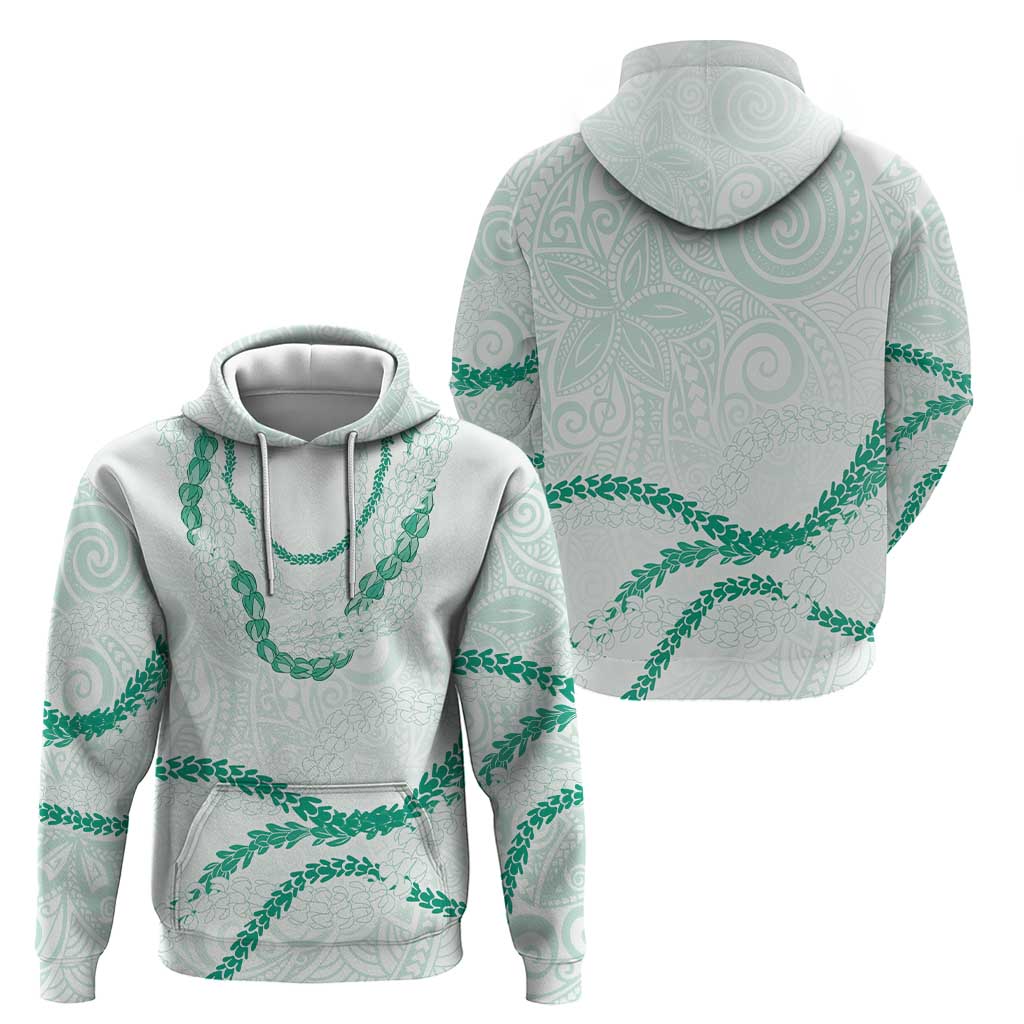 Aloha Lei Mikioi Zip Hoodie Sage Green Polynesian Tribal Tatau Pattern LT9 - Polynesian Pride