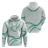 Aloha Lei Mikioi Zip Hoodie Sage Green Polynesian Tribal Tatau Pattern LT9 - Polynesian Pride
