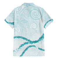 Aloha Lei Mikioi Family Matching Mermaid Dress and Hawaiian Shirt Teal Polynesian Tribal Tatau Pattern LT9 - Polynesian Pride