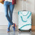 Aloha Lei Mikioi Luggage Cover Teal Polynesian Tribal Tatau Pattern