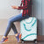 Aloha Lei Mikioi Luggage Cover Teal Polynesian Tribal Tatau Pattern