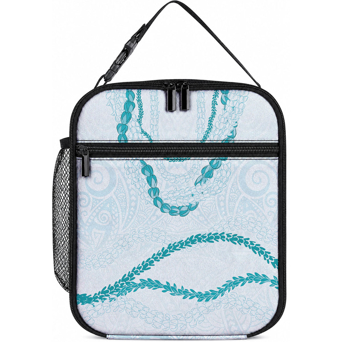 Aloha Lei Mikioi Lunch Bag Aloha Lei Mikioi LT9 10.2 × 8.3 × 4.3 inch Teal - Polynesian Pride