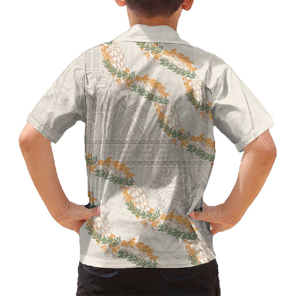 Aloha Pakalana and Puakenikeni Lei Hawaiian Shirt Beige Hawaiian Pattern