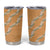 Aloha Pakalana and Puakenikeni Lei Tumbler Cup Gold Hawaiian Pattern