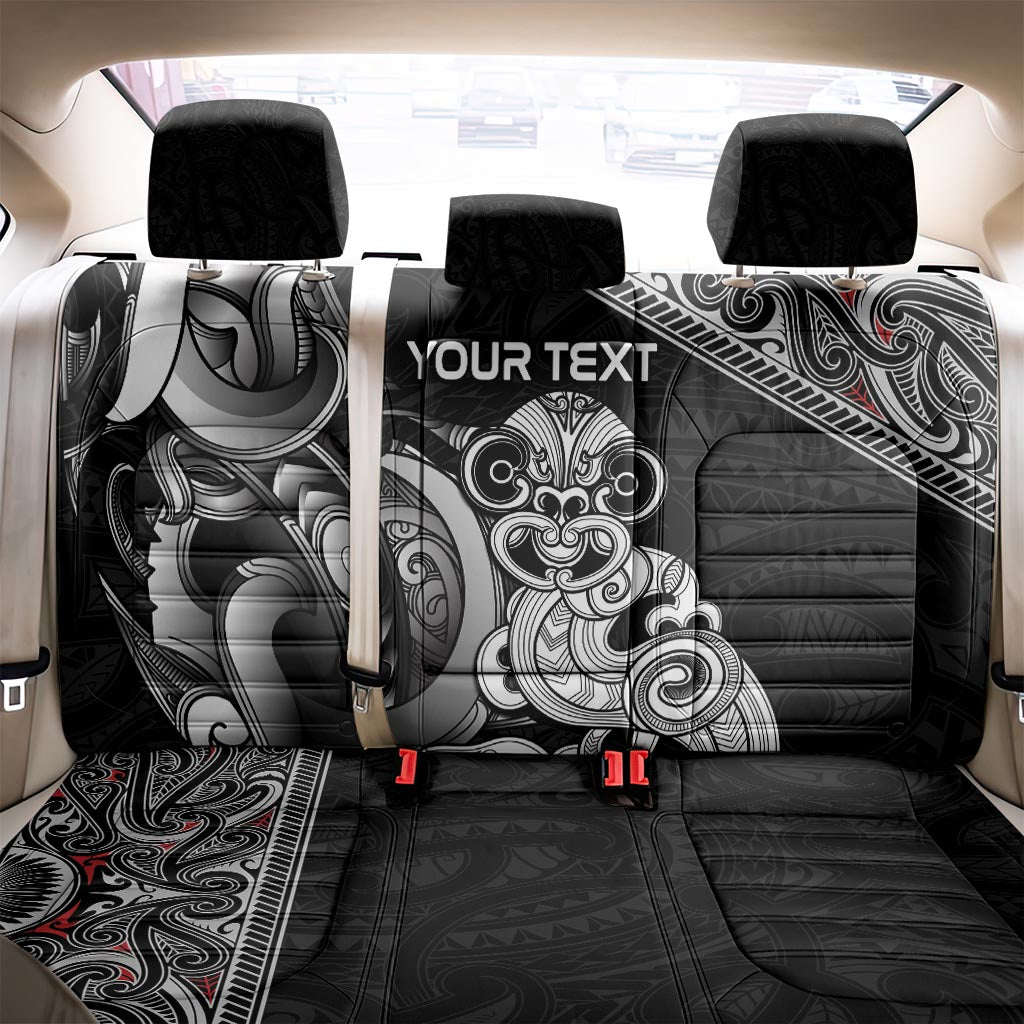 Personalised New Zealand Potae Pango Cricket Back Car Seat Cover Special Maori Hei Tiki Tribal Tattoo LT9 - Polynesian Pride