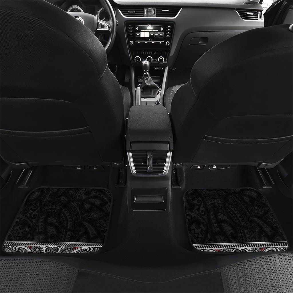 Personalised New Zealand Potae Pango Cricket Car Mats Special Maori Hei Tiki Tribal Tattoo