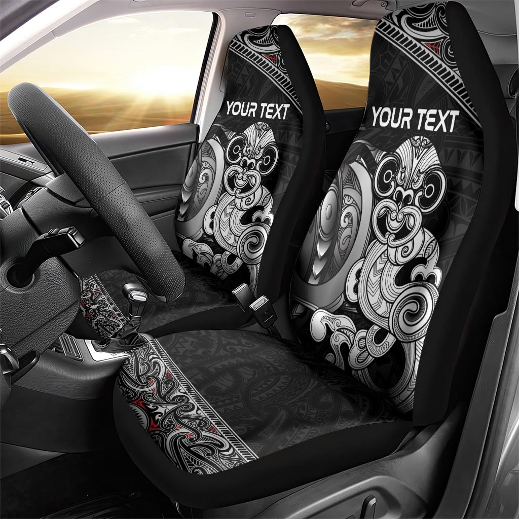 Personalised New Zealand Potae Pango Cricket Car Seat Cover Special Maori Hei Tiki Tribal Tattoo LT9 - Polynesian Pride