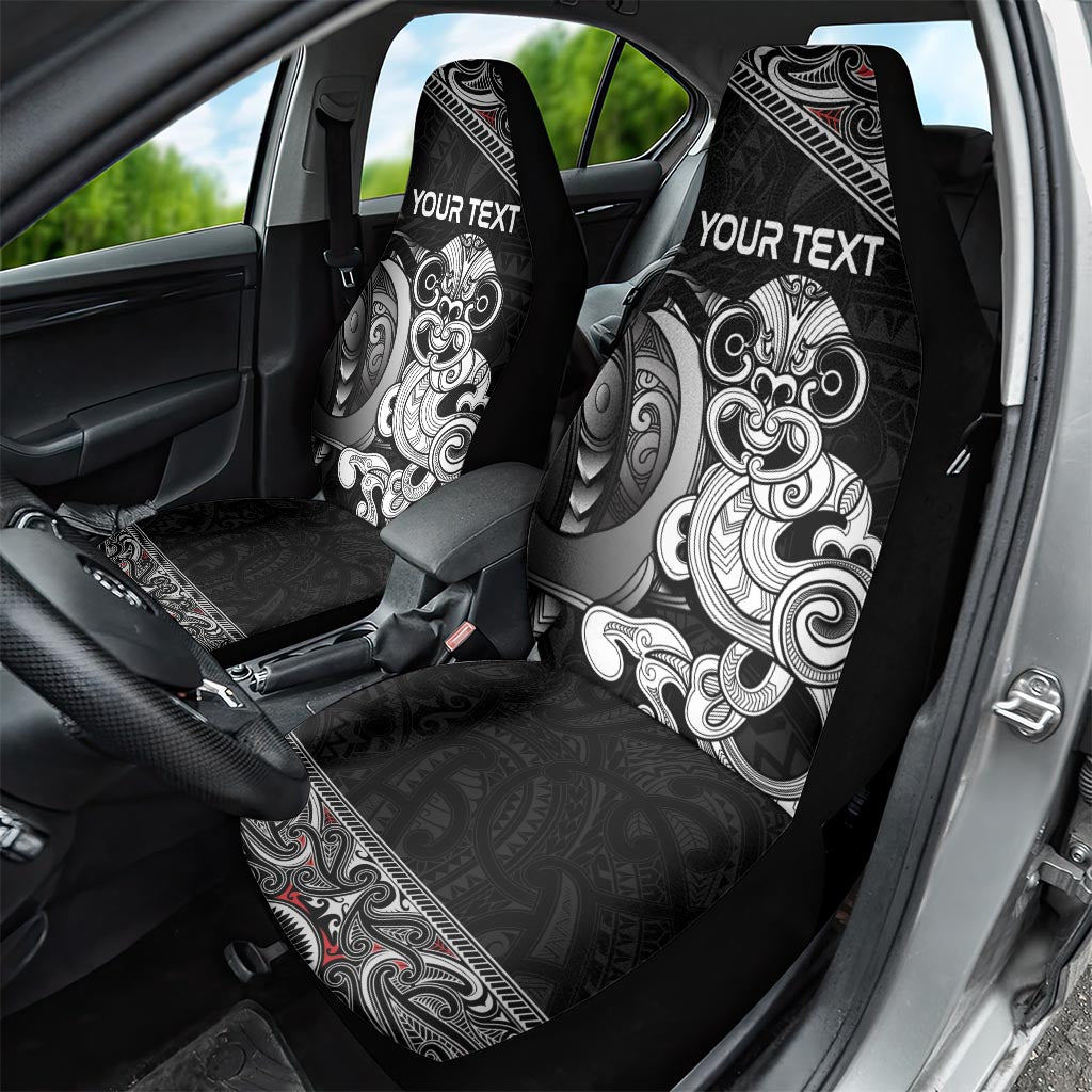 Personalised New Zealand Potae Pango Cricket Car Seat Cover Special Maori Hei Tiki Tribal Tattoo LT9 - Polynesian Pride