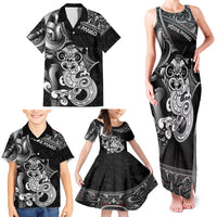 Personalised New Zealand Potae Pango Cricket Family Matching Tank Maxi Dress and Hawaiian Shirt Special Maori Hei Tiki Tribal Tattoo LT9 - Polynesian Pride