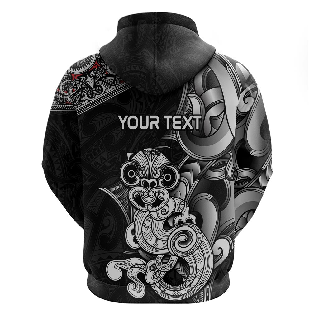 Personalised New Zealand Potae Pango Cricket Hoodie Special Maori Hei Tiki Tribal Tattoo LT9 - Polynesian Pride