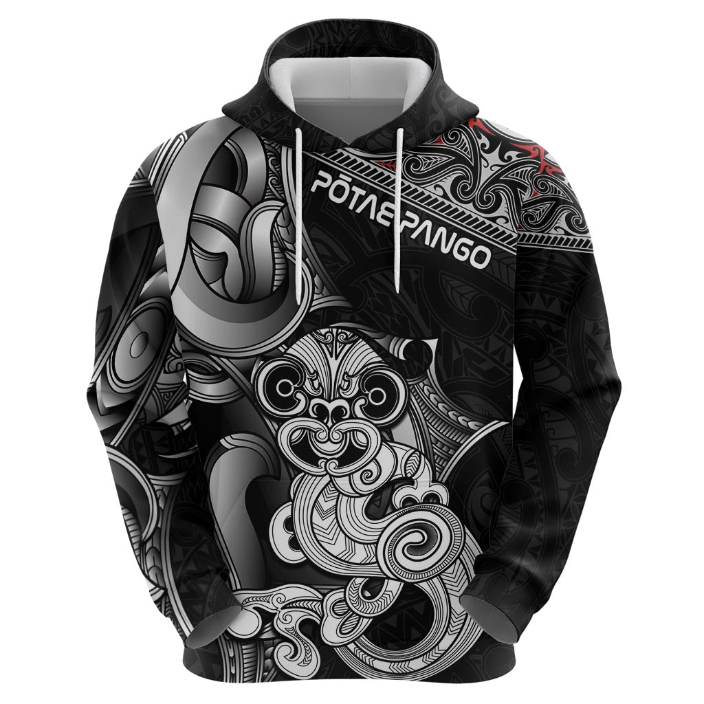 Personalised New Zealand Potae Pango Cricket Hoodie Special Maori Hei Tiki Tribal Tattoo LT9 - Polynesian Pride