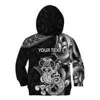 Personalised New Zealand Potae Pango Cricket Kid Hoodie Special Maori Hei Tiki Tribal Tattoo LT9 - Polynesian Pride