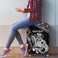Personalised New Zealand Potae Pango Cricket Luggage Cover Special Maori Hei Tiki Tribal Tattoo LT9 - Polynesian Pride