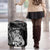 Personalised New Zealand Potae Pango Cricket Luggage Cover Special Maori Hei Tiki Tribal Tattoo