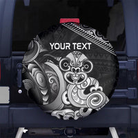 Personalised New Zealand Potae Pango Cricket Spare Tire Cover Special Maori Hei Tiki Tribal Tattoo LT9 - Polynesian Pride