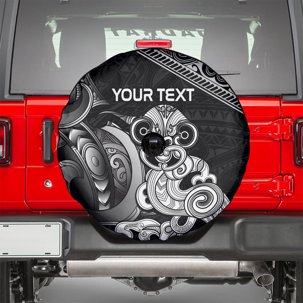 Personalised New Zealand Potae Pango Cricket Spare Tire Cover Special Maori Hei Tiki Tribal Tattoo LT9 - Polynesian Pride