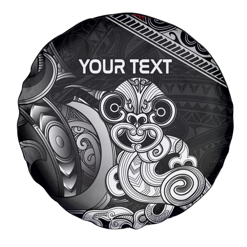Personalised New Zealand Potae Pango Cricket Spare Tire Cover Special Maori Hei Tiki Tribal Tattoo LT9 - Polynesian Pride