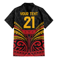Custom Papua New Guinea Cricket Family Matching Mermaid Dress and Hawaiian Shirt PNG Emblem Mix Polyneisan Pattern LT9 - Polynesian Pride
