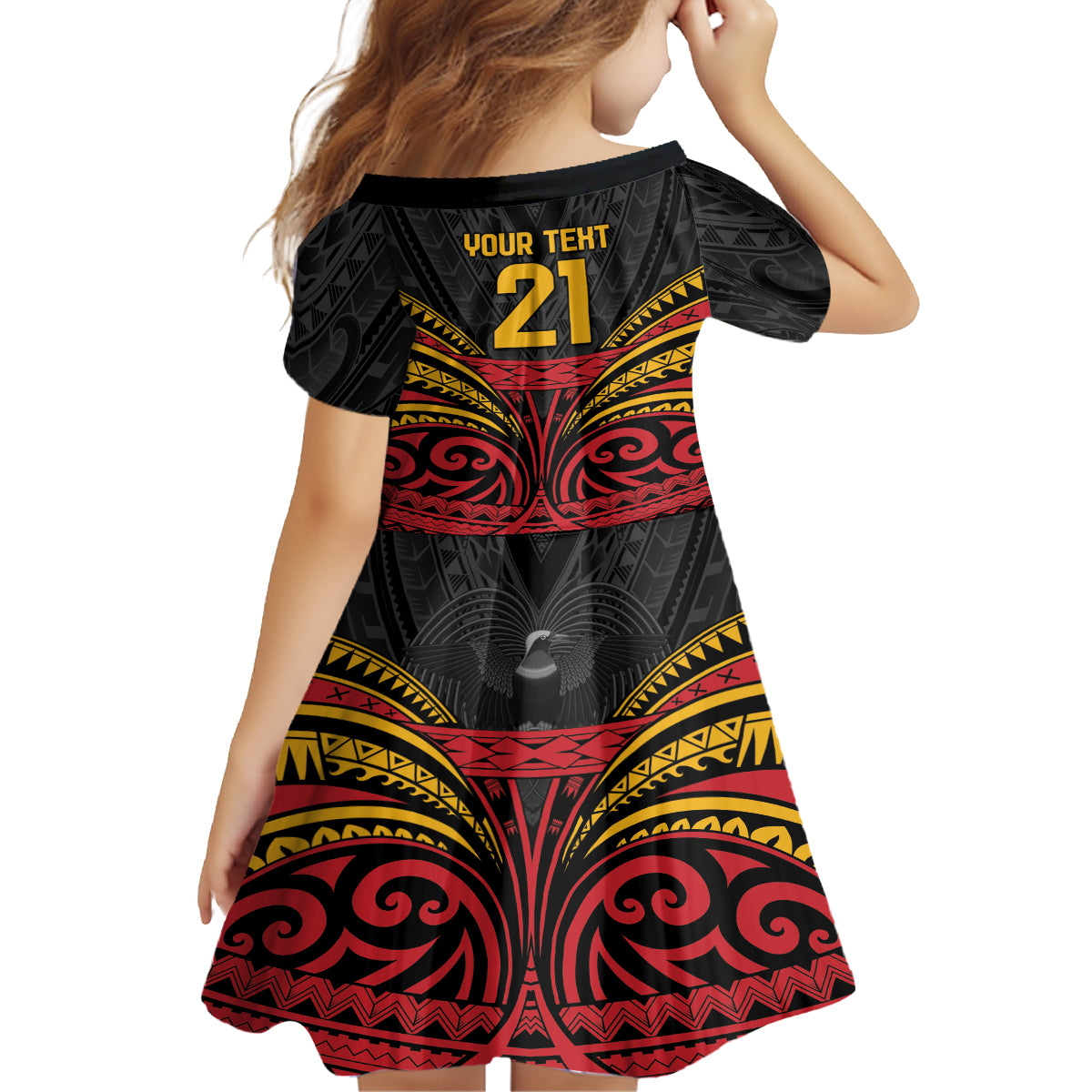Custom Papua New Guinea Cricket Family Matching Off Shoulder Maxi Dress and Hawaiian Shirt PNG Emblem Mix Polyneisan Pattern LT9 - Polynesian Pride