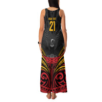 Custom Papua New Guinea Cricket Family Matching Tank Maxi Dress and Hawaiian Shirt PNG Emblem Mix Polyneisan Pattern LT9 - Polynesian Pride