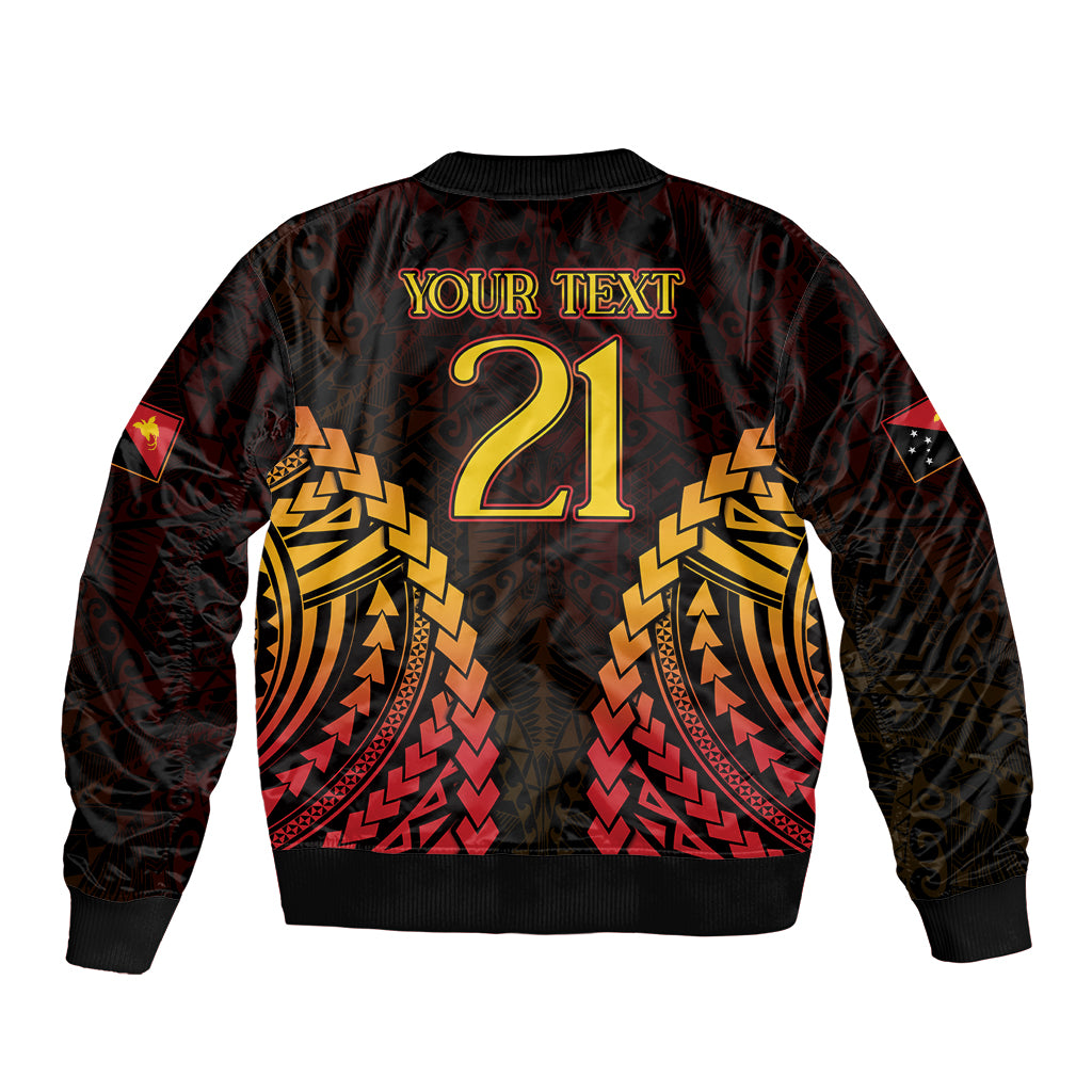 Custom Papua New Guinea Cricket Bomber Jacket Go Barramundis
