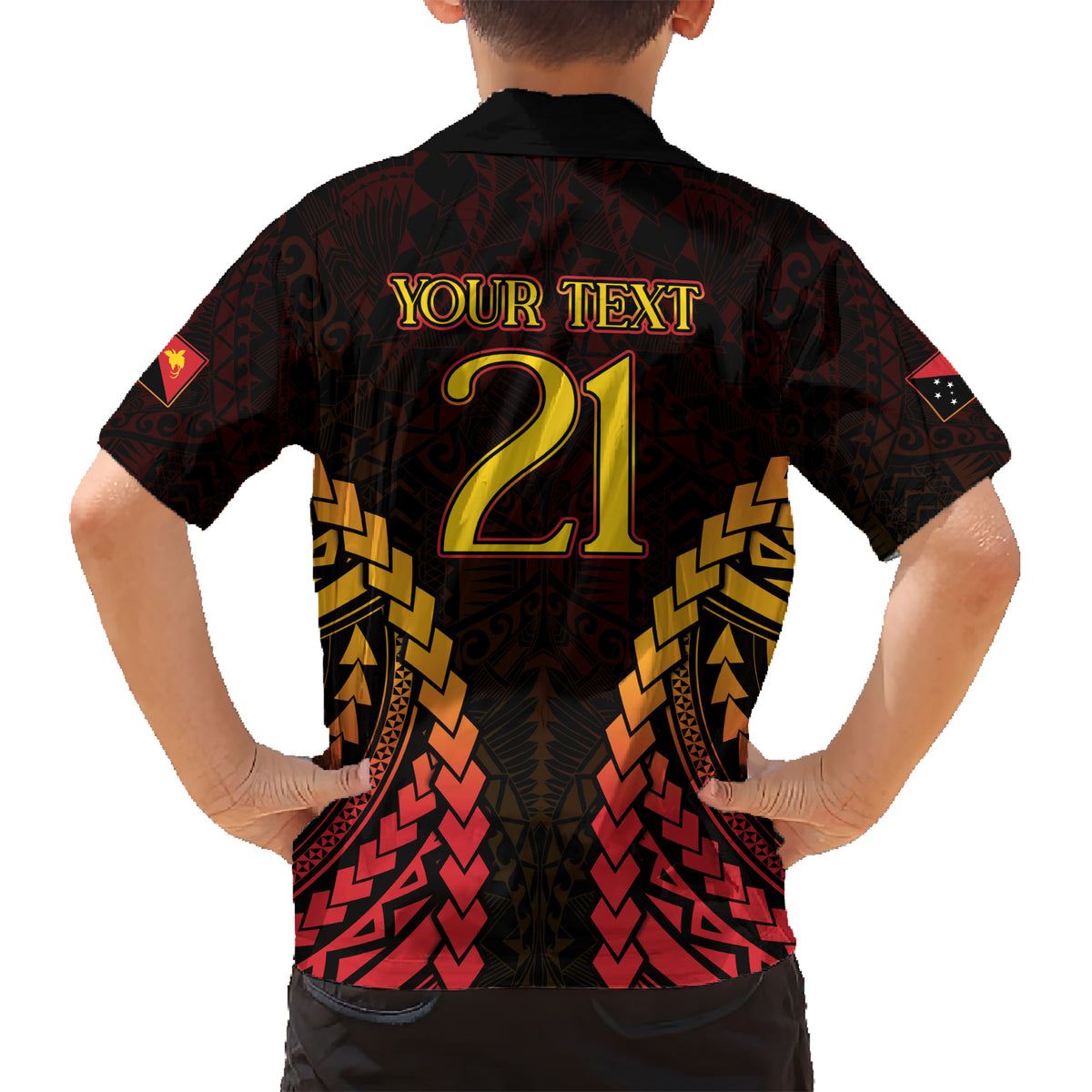 Custom Papua New Guinea Cricket Family Matching Short Sleeve Bodycon Dress and Hawaiian Shirt Go Barramundis LT9 - Polynesian Pride