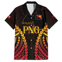 Custom Papua New Guinea Cricket Family Matching Short Sleeve Bodycon Dress and Hawaiian Shirt Go Barramundis LT9 Dad's Shirt - Short Sleeve Black - Polynesian Pride