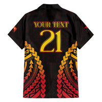 Custom Papua New Guinea Cricket Family Matching Summer Maxi Dress and Hawaiian Shirt Go Barramundis LT9 - Polynesian Pride