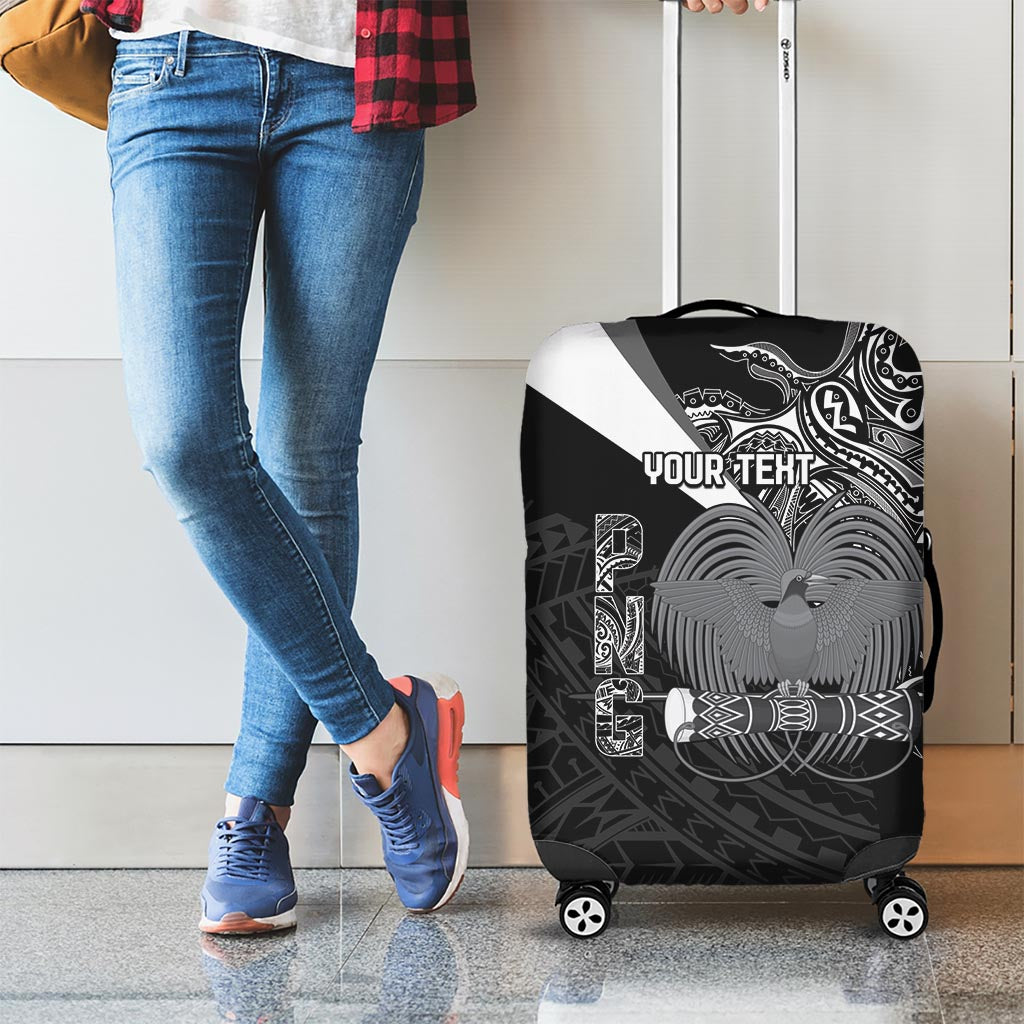 Custom Papua New Guinea Cricket Luggage Cover Tribal Bird of Paradise Tattoo