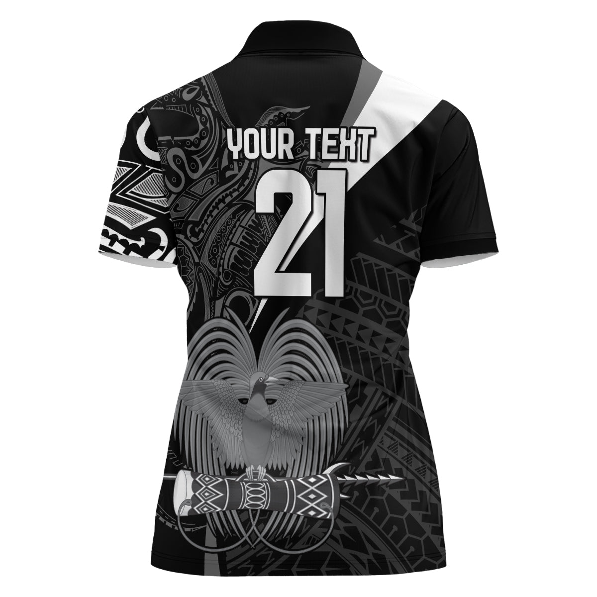 Custom Papua New Guinea Cricket Women Polo Shirt Tribal Bird of Paradise Tattoo LT9 - Polynesian Pride