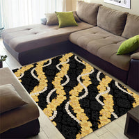 Aloha Melemele Hibiscus Pikake Lei Area Rug Hawaiian Quilt Pattern