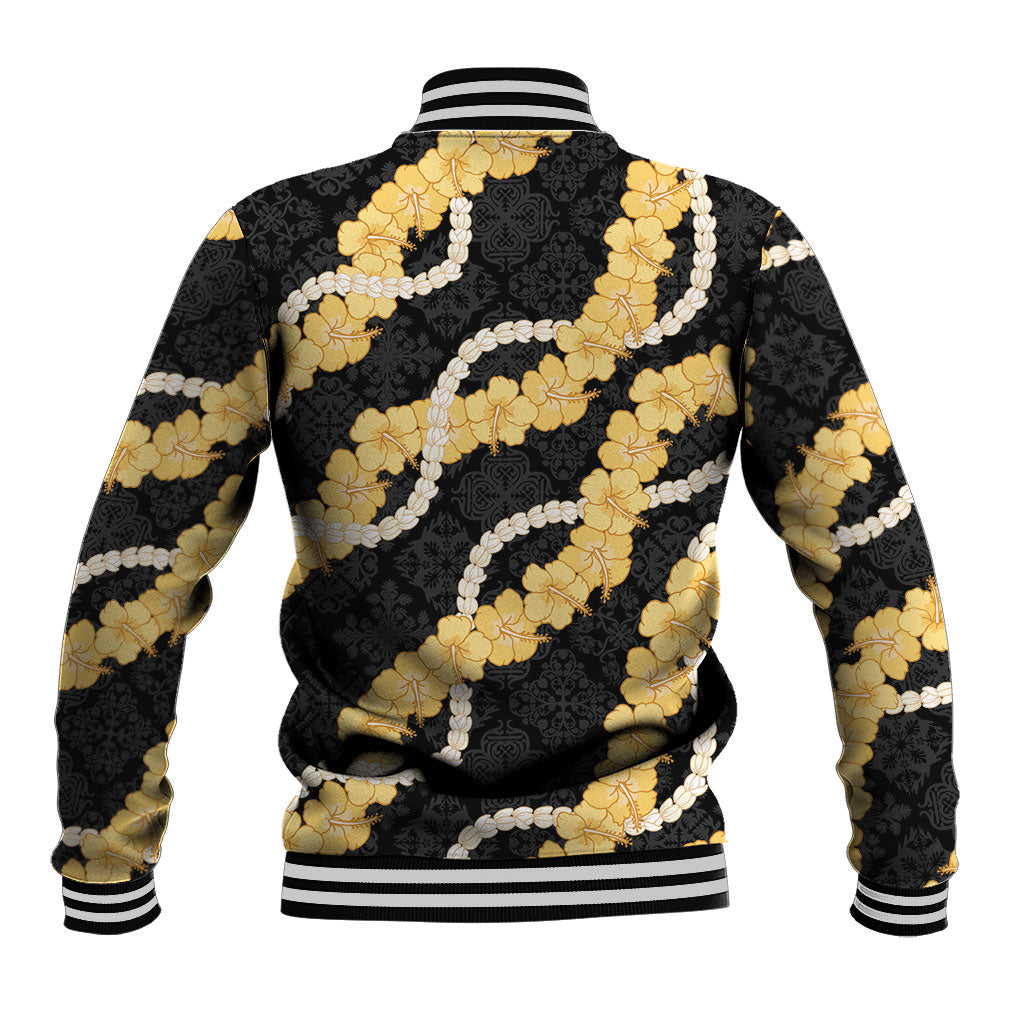 Aloha Melemele Hibiscus Pikake Lei Baseball Jacket Hawaiian Quilt Pattern