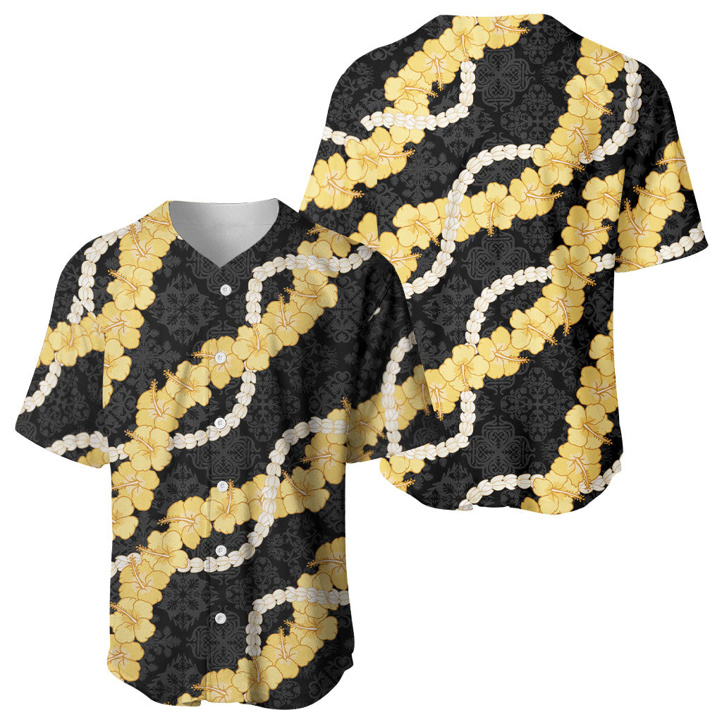 Aloha Melemele Hibiscus Pikake Lei Baseball Jersey Hawaiian Quilt Pattern