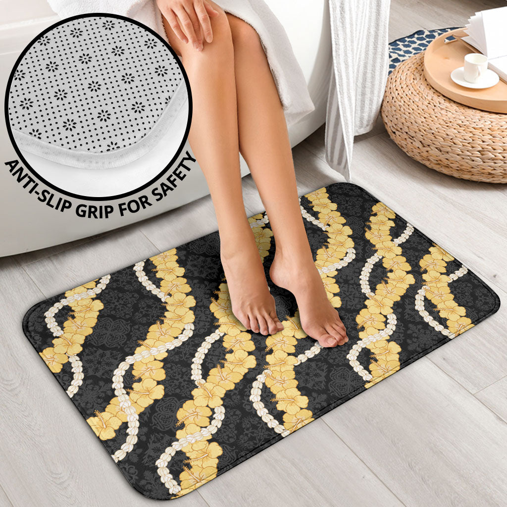Aloha Melemele Hibiscus Pikake Lei Bathroom Set Hawaiian Quilt Pattern LT9 - Polynesian Pride