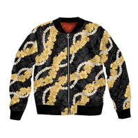 Aloha Melemele Hibiscus Pikake Lei Bomber Jacket Hawaiian Quilt Pattern
