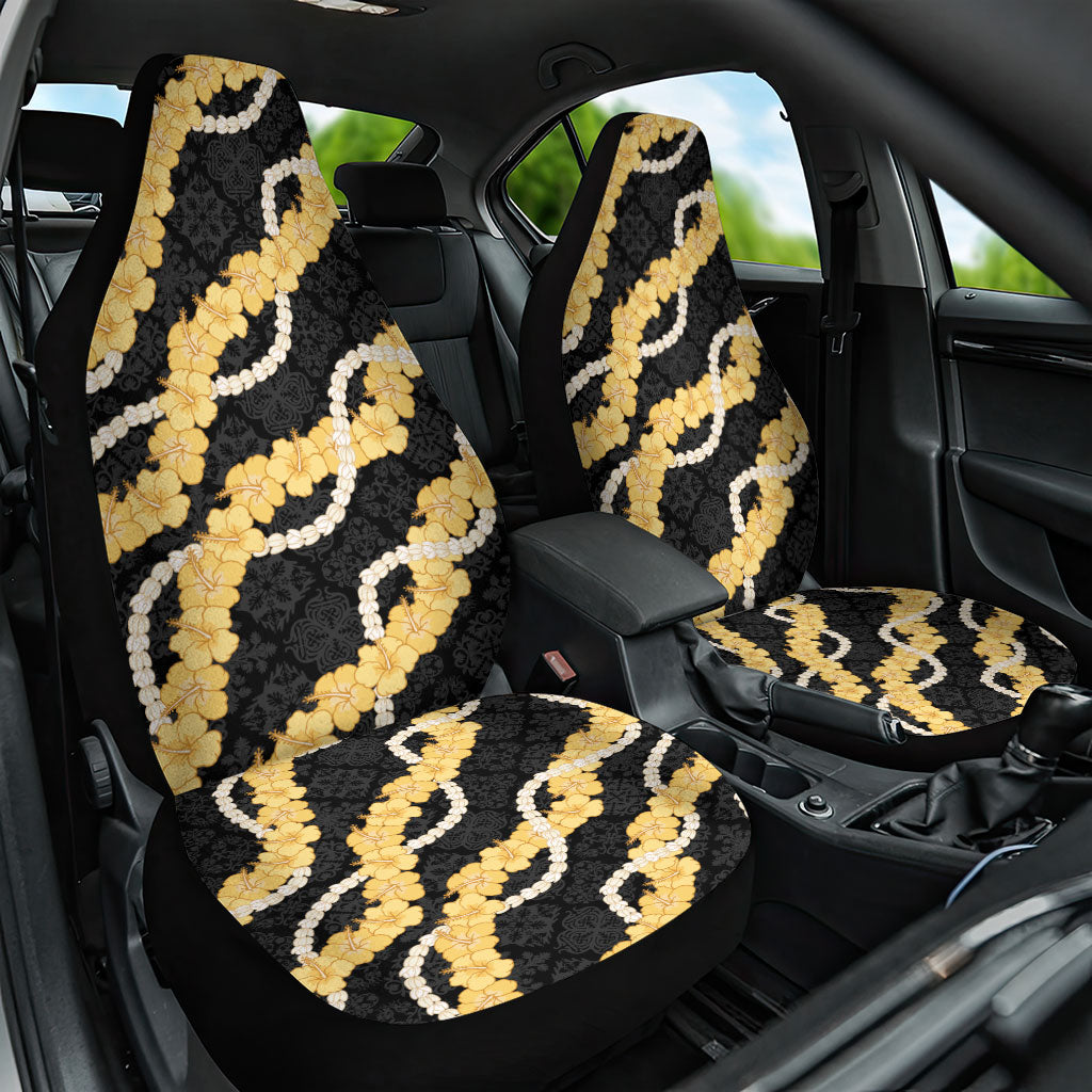 Aloha Melemele Hibiscus Pikake Lei Car Seat Cover Hawaiian Quilt Pattern