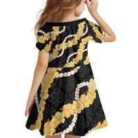 Aloha Melemele Hibiscus Pikake Lei Family Matching Off Shoulder Short Dress and Hawaiian Shirt Hawaiian Quilt Pattern LT9 - Polynesian Pride