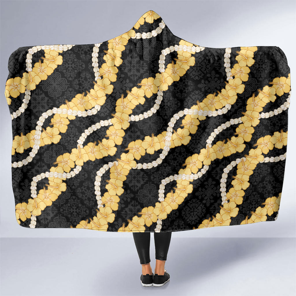 Aloha Melemele Hibiscus Pikake Lei Hooded Blanket Hawaiian Quilt Pattern