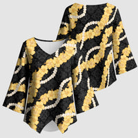Aloha Melemele Hibiscus Pikake Lei Kimono Sleeve Blouse Hawaiian Quilt Pattern